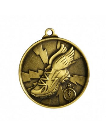 Athletics Heavy Two Tone Medal - Gold