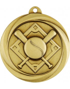Medal - Baseball Gold 50mm