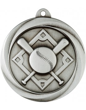 Medal - Baseball Silver 50mm
