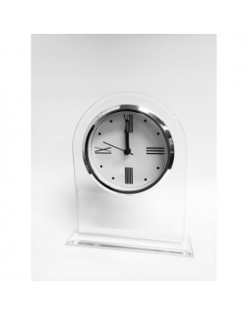 Clock Domed Frosted Glass 155mm