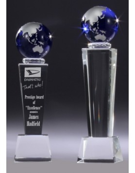 Crystal Globe Pedestal Phoenix Award 220mm