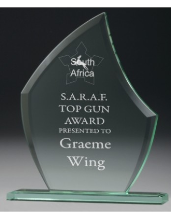 Jade Glass Scallop Award 180mm