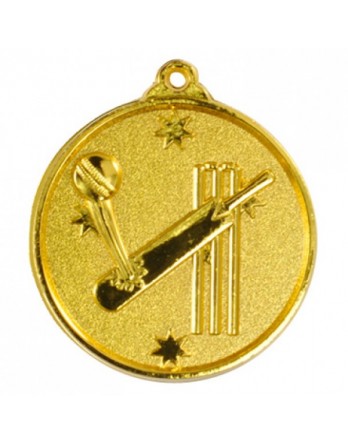 Cricket Heavy Stars Medal 50mm - Gold