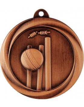 Medal - Cricket Bronze 50mm