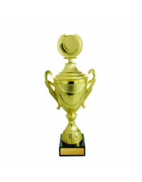 Cup Plastic Gold with Holder/Figurine 450mm