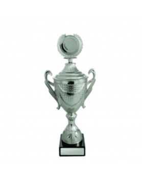 Cup Plastic Silver with Holder/Figurine 350mm