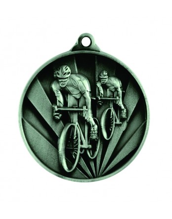 Medal - Two Tone Cycling Silver