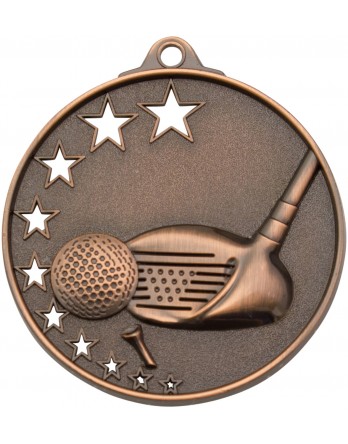 Golf Medal Stars Bronze 52mm