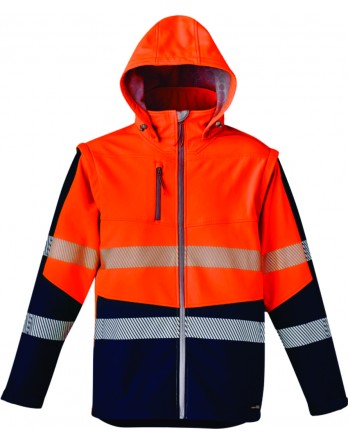 Jacket 2 in 1 Taped Softshell Unisex - Orange/Navy