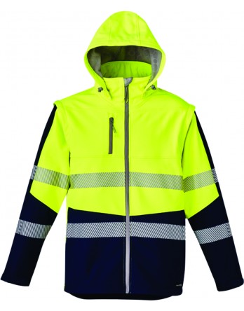 Jacket 2 in 1 Taped Softshell Unisex - Yellow/Navy