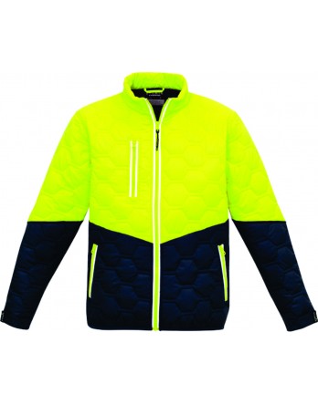 Jacket Hexagonal Puffer Unisex - Yellow/Navy