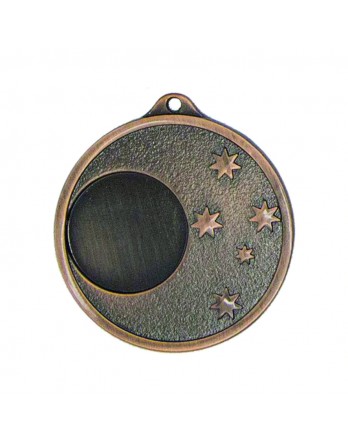 Generic 5 Star 50mm Bronze Medal with 25mm Insert