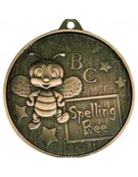 Spelling Bee Medal Bronze 52mm