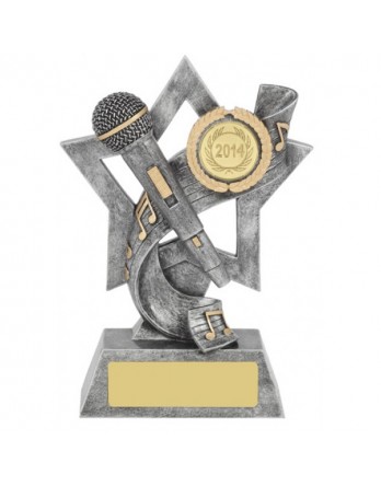  Microphone Resin Trophy 150mm