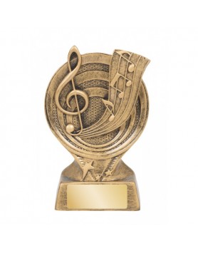  Music Notes Resin Trophy 150mm