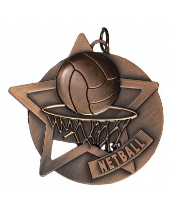 Netball Medal 50mm - Bronze