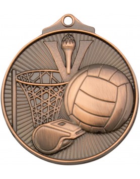 Netball Sunraysia Series Medal 52mm - Bronze