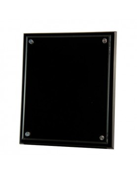 Plaque Clear Acrylic on Black Timber 175x225mm