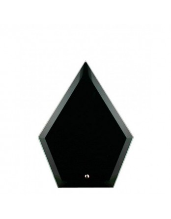 Glass Plaque Arrowhead Black 165mm