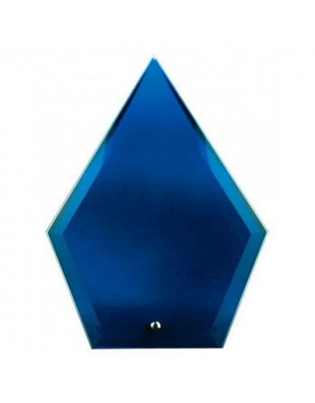 Glass Plaque Arrowhead Blue 225mm