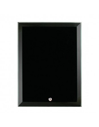 Glass Plaque Rectangular Black 205mm