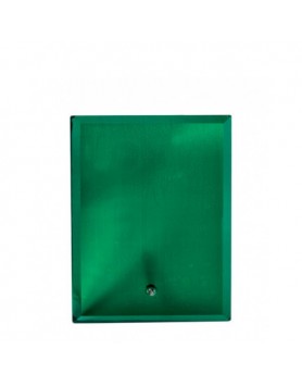 Glass Plaque Rectangular Green 150mm