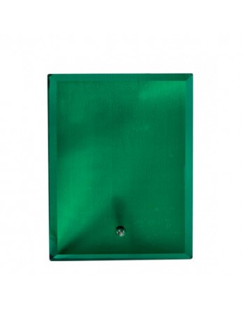 Glass Plaque Rectangular Green 180mm