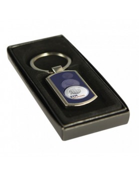 Key Ring Rectangle Silver with 25mm Insert