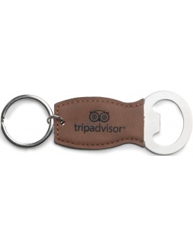 Leatherette Key Chain with Opener