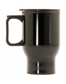 Travel Coffee Mug with Handle Black 470ml