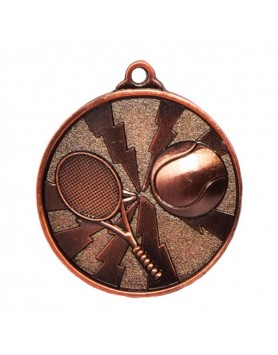 Tennis Heavy Two Tone Medal 50mm - Bronze