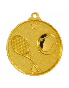 Tennis Heavy Stars Medal 50mm - Gold