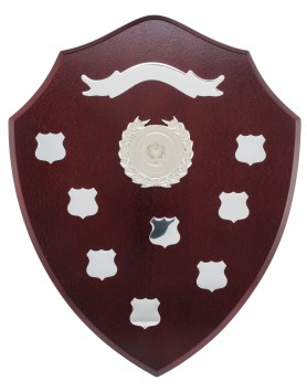 Timber Rosewood Perpetual Shield with Stand 360mm