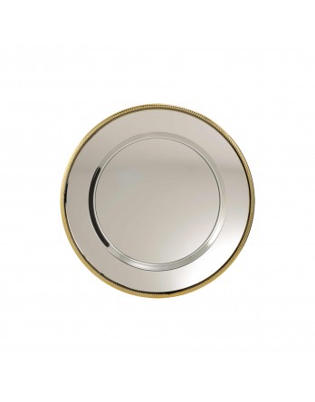 Nickel Plated Tray with Gold Rim 300mm