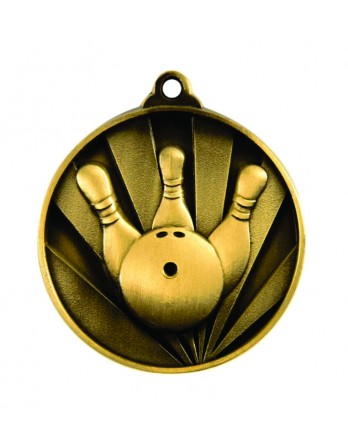 Medal - Two Tone Ten Pin Bowling Gold